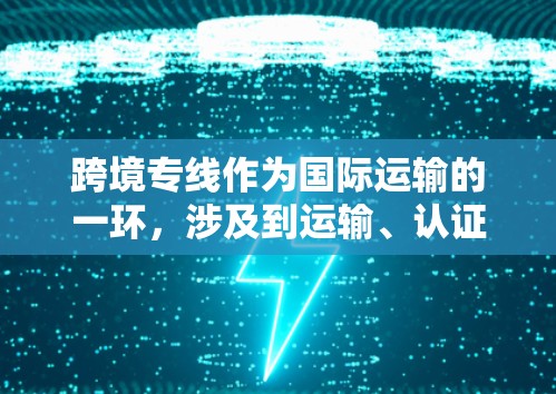 跨境专线作为国际运输的一环，涉及到运输、认证、费用等多个环节。以下是对这一概念的详细分析