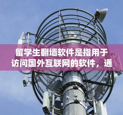 留学生翻墙软件是指用于访问国外互联网的软件，通常用于绕过国外互联网的限制或访问特定资源。这些软件可能会提供VPN功能、翻译工具、文档下载功能等。以下是一些常见的留学生翻墙软件