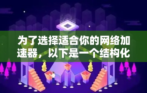 为了选择适合你的网络加速器，以下是一个结构化的选择指南，帮助你根据你的需求做出明智的决定