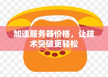 加速服务器价格,让技术突破更轻松
