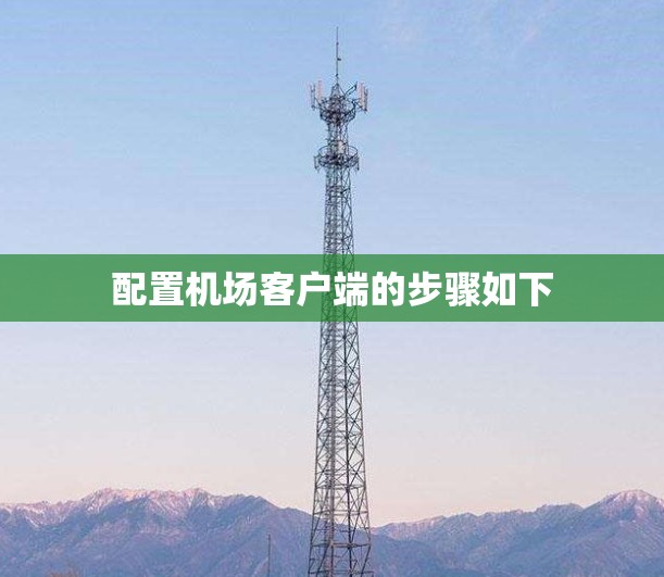 配置机场客户端的步骤如下 配置机场客户端的步骤如下