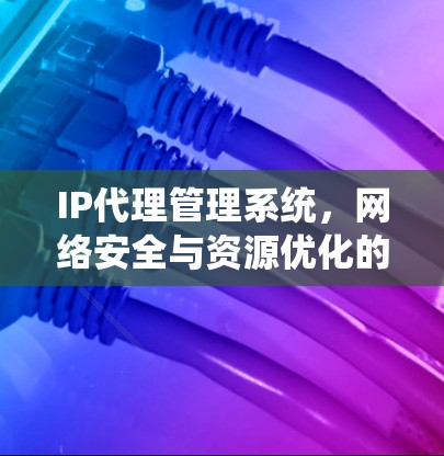 IP代理管理系统，网络安全与资源优化的双重保障