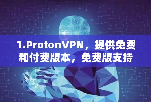 1.ProtonVPN,提供免费和付费版本,免费版支持有限,但仍然可以提供基本的隐私保护 1.ProtonVPN,提供免费和付费版本,免费版支持有限,但仍然可以提供基本的隐私保护