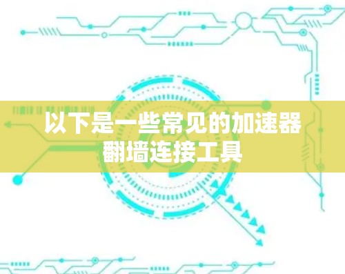 以下是一些常见的加速器翻墙连接工具
