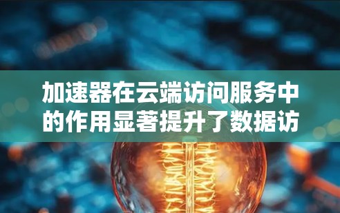 加速器在云端访问服务中的作用显著提升了数据访问的效率和性能。以下是对加速器在云端访问服务中的总结