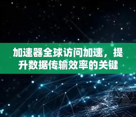 加速器全球访问加速,提升数据传输效率的关键技术 加速器全球访问加速,提升数据传输效率的关键技术