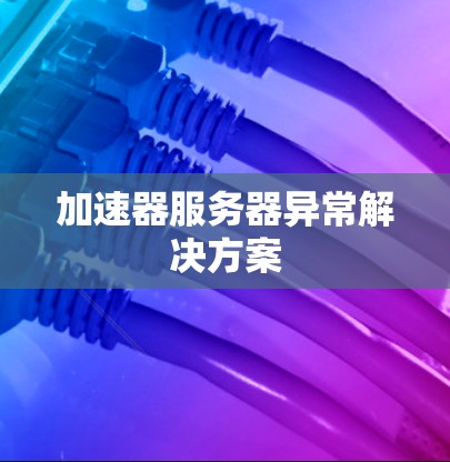 加速器服务器异常解决方案