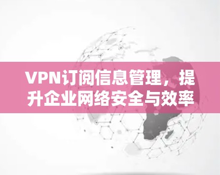 VPN订阅信息管理，提升企业网络安全与效率