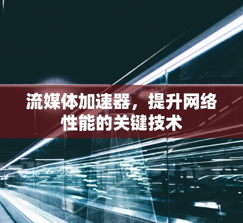 流媒体加速器,提升网络性能的关键技术 流媒体加速器,提升网络性能的关键技术