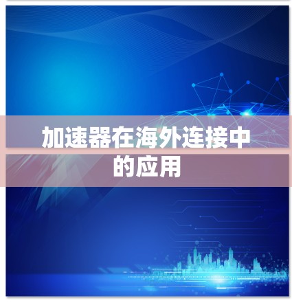 加速器在海外连接中的应用 加速器在海外连接中的应用