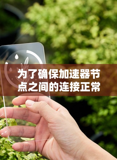 为了确保加速器节点之间的连接正常,以下是一套有条理的测试步骤和考虑因素 为了确保加速器节点之间的连接正常,以下是一套有条理的测试步骤和考虑因素