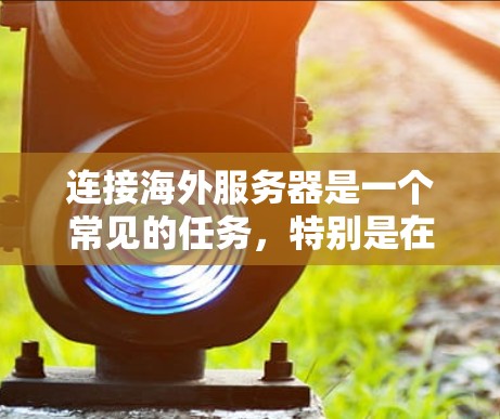 连接海外服务器是一个常见的任务，特别是在开发和维护远程应用程序时。以下是一些步骤和建议，帮助你安全、有效地连接海外服务器