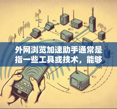 外网浏览加速助手通常是指一些工具或技术,能够帮助用户更快地访问外网资源,解决访问速度慢的问题。以下是一些常见的外网浏览加速方法和工具 外网浏览加速助手通常是指一些工具或技术,能够帮助用户更快地访问外网资源,解决访问速度慢的问题。以下是一些常见的外网浏览加速方法和工具
