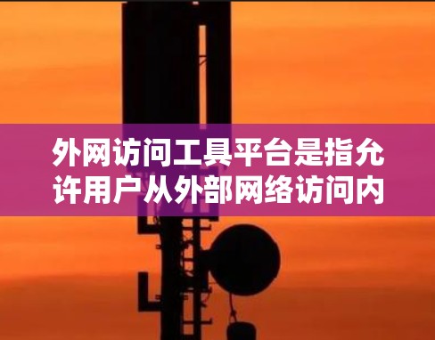 外网访问工具平台是指允许用户从外部网络访问内部网络资源的解决方案。以下是一些常见的工具和平台，帮助用户实现从外网访问内部网络的需求