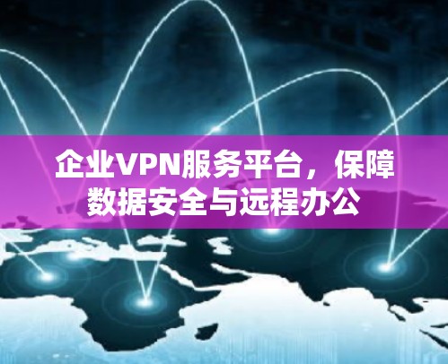 企业VPN服务平台,保障数据安全与远程办公 企业VPN服务平台,保障数据安全与远程办公